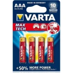 Varta Max Tech Αλκαλικές Μπαταρίες AAA 1.5V 4τμχ