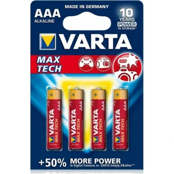 Varta Max Tech Αλκαλικές Μπαταρίες AAA 1.5V 4τμχ