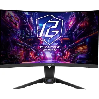ASRock Phantom Gaming PG27QRT2A VA HDR Curved Gaming Monitor 27" QHD 2560x1440 180Hz με Χρόνο Απόκρισης 5ms GTG