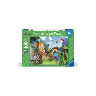 Παιδικό Puzzle XXL Minecraft για 6+ Ετών 100pcs Ravensburger
