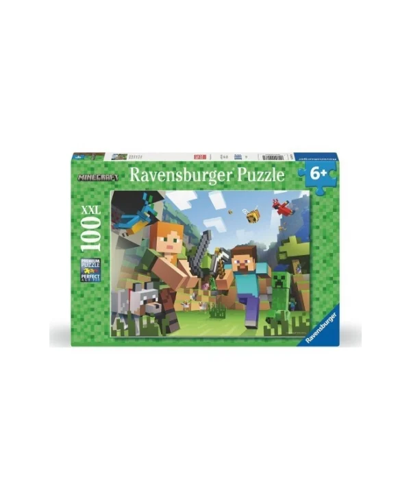 Παιδικό Puzzle XXL Minecraft για 6+ Ετών 100pcs Ravensburger