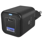 Icy Box Φορτιστής Χωρίς Καλώδιο GaN με Θύρα USB-A και Θύρα USB-C 20W Power Delivery Μαύρος (IB-PS1020-PD) IB-PS1020-PD - Image 2