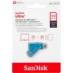 Sandisk Ultra Dual Drive Go 512GB USB 3.2 Stick με σύνδεση USB-C & USB-A Τιρκουάζ - Image 3