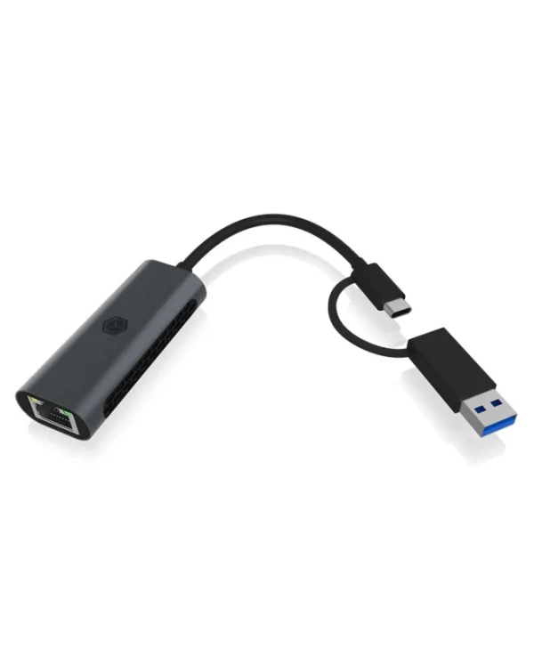 Icy Box IB-LAN301-C3 USB-C Αντάπτορας Δικτύου για Ενσύρματη σύνδεση Ethernet IB-LAN301-C3