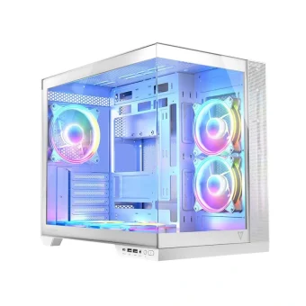 Modecom Panorama ARGB 5F Gaming Midi Tower Κουτί Υπολογιστή με Πλαϊνό Παράθυρο Λευκό