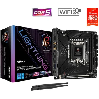 ASRock B760I Lightning WiFi Motherboard Micro ATX με Intel 1700 Socket 90-MXBNN0-A0UAYZ 90-MXBNN0-A0UAYZ