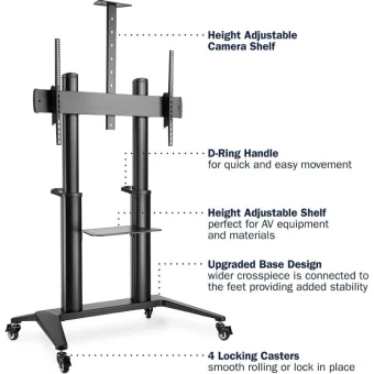 Digitus DA-90452 Βάση Τηλεόρασης Δαπέδου έως 120" και 140kg DA-90452