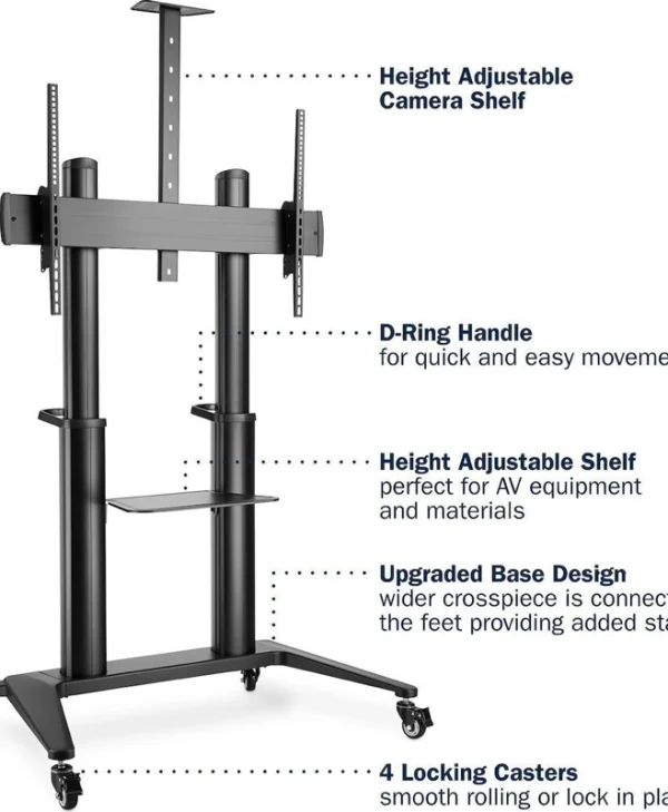 Digitus DA-90452 Βάση Τηλεόρασης Δαπέδου έως 120" και 140kg DA-90452