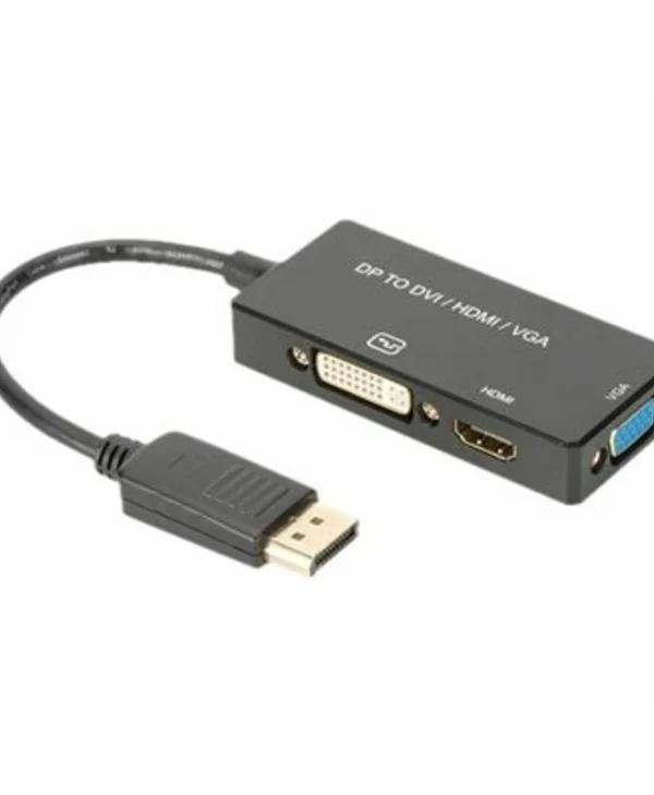 Digitus Μετατροπέας DisplayPort male σε DVI-D / HDMI / VGA female 1τμχ AK-340418-002-S AK-340418-002-S