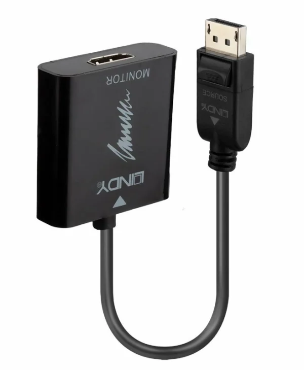 Lindy Μετατροπέας DisplayPort / HDMI male σε DisplayPort / HDMI female 1τμχ 41068 41068