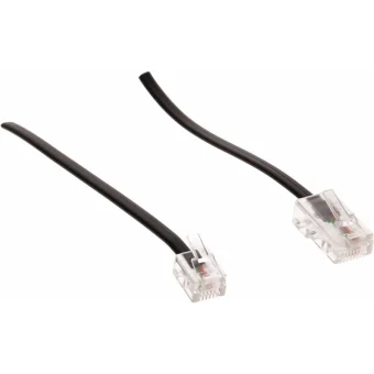 Schwaiger Flat Τηλεφωνικό Καλώδιο RJ11 6P4C 3m Μαύρο (TAL6631533) TAL6631533
