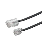 Schwaiger Flat Τηλεφωνικό Καλώδιο RJ11 6P4C 3m Μαύρο (TAL6631533) TAL6631533 - Image 2