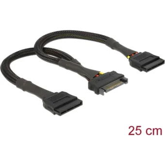DeLock 15-Pin Sata - 15-Pin Sata Cable 0.15m Πολύχρωμο 60135 60135