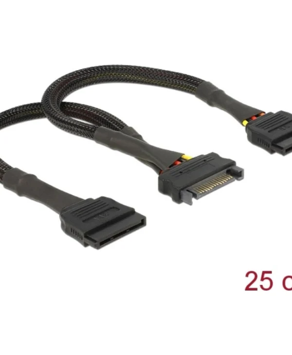 DeLock 15-Pin Sata - 15-Pin Sata Cable 0.15m Πολύχρωμο 60135 60135