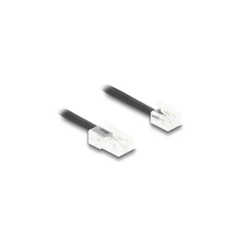 DeLock Σπιράλ Τηλεφωνικό Καλώδιο RJ11 6P4C 2m Μαύρο (88479) 88479