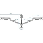 Icy Box Βάση Γραφείου για 3 Οθόνες έως 32" με Βραχίονα (IB-MS505-TI) IB-MS505-TI - Image 9