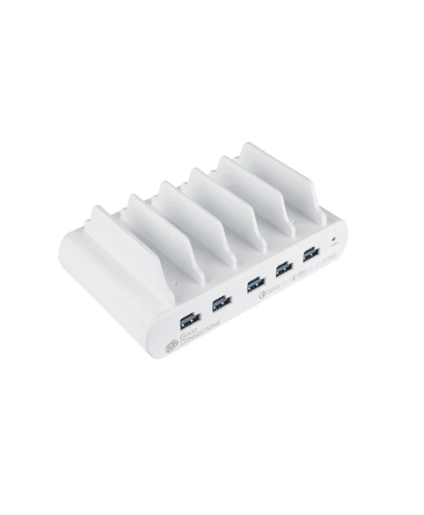 Alcasa Βάση Φόρτισης 110W Quick Charge 3.0 σε Λευκό χρώμα (PCA-D006W) PCA-D006W