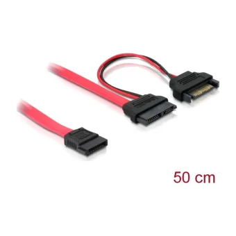 DeLock 13-Pin SATA III - 7-Pin SATA III Cable 50cm Κόκκινο (84418) 84418