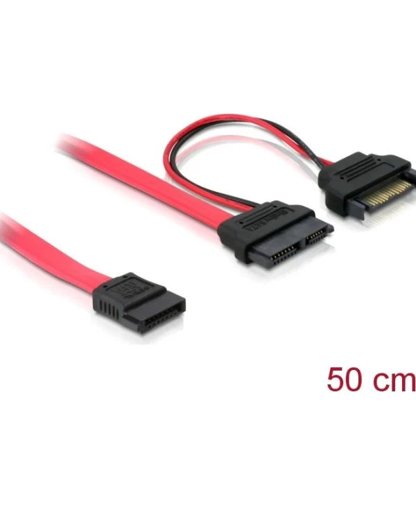 DeLock 13-Pin SATA III - 7-Pin SATA III Cable 50cm Κόκκινο (84418) 84418