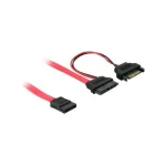 DeLock 13-Pin SATA III - 7-Pin SATA III Cable 50cm Κόκκινο (84418) 84418 - Image 2