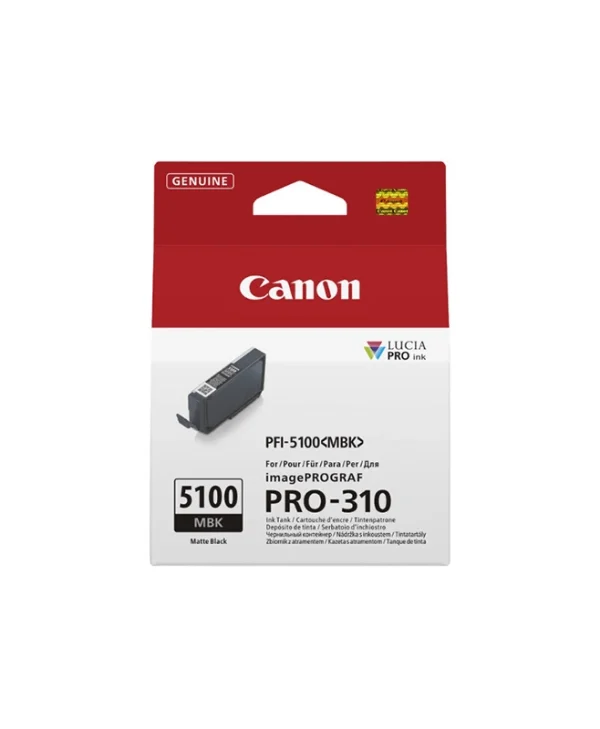 Canon PFI-5100MBK Γνήσιο Μελάνι Εκτυπωτή InkJet Μαύρο (6951C001) 6951C001