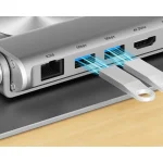 Unitek USB-C Docking Station με HDMI 4K PD Ethernet Ασημί (D1109B01) D1109B01 - Image 6