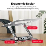 Unitek USB-C Docking Station με HDMI 4K PD Ethernet Ασημί (D1109B01) D1109B01 - Image 10