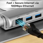 Unitek USB-C Docking Station με HDMI 4K PD Ethernet Ασημί (D1109B01) D1109B01 - Image 11
