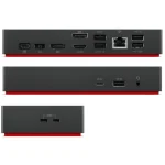 Lenovo ThinkPad Universal USB-C Docking Station με HDMI/DisplayPort 4K PD Ethernet και σύνδεση 3 Οθονών Μαύρο - Image 2