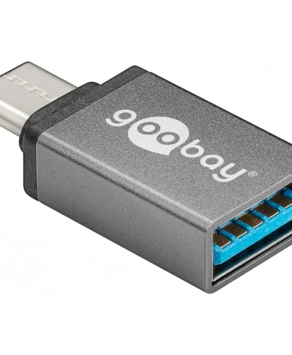 Goobay Μετατροπέας USB-C male σε USB-A female Γκρι 1τμχ 56621