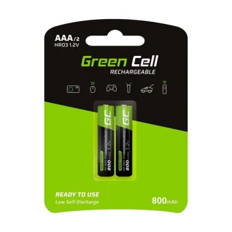 Green Cell Επαναφορτιζόμενες Μπαταρίες AAA Ni-MH 800mAh 1.2V 2τμχ GR08