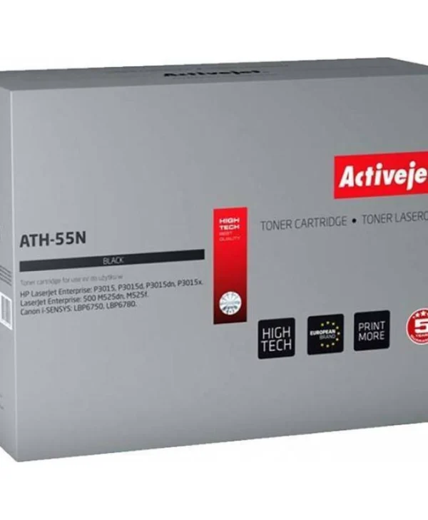 Active Jet Συμβατό Toner για Laser Εκτυπωτή HP 55A CE255A 6000 Σελίδων Μαύρο ATH-55N