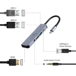 Cablexpert USB-C Docking Station με HDMI 4K PD Γκρι (A-CM-COMBO5-02) - Image 4