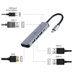 Cablexpert USB-C Docking Station με HDMI 4K PD Γκρι (A-CM-COMBO5-03) - Image 3