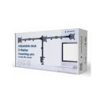 Gembird MA-D3-01 Βάση Γραφείου για 3 Οθόνες έως 27" με Βραχίονα - Image 4