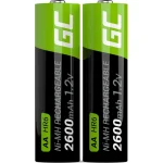 Green Cell Επαναφορτιζόμενες Μπαταρίες AA Ni-MH 2600mAh 1.2V 2τμχ GR05