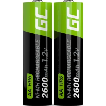 Green Cell Επαναφορτιζόμενες Μπαταρίες AA Ni-MH 2600mAh 1.2V 2τμχ GR05