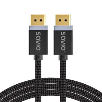 Savio Cable DisplayPort male - DisplayPort male 3m Μαύρο () CL-176