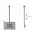 Gembird CM-70ST-01 Βάση Τηλεόρασης Οροφής έως 70" και 50kg Μαύρο - Image 7