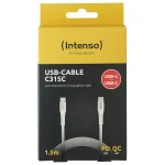 Intenso C315C Braided USB 2.0 Cable USB-C male - USB-C 60W Λευκό 1.5m 7901002 - Image 5