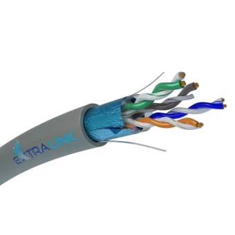 Extralink F/UTP Cat.5e Καλώδιο Δικτύου Ethernet χωρίς ακροδέκτες 305m Γκρι 1τμχ EX.18259