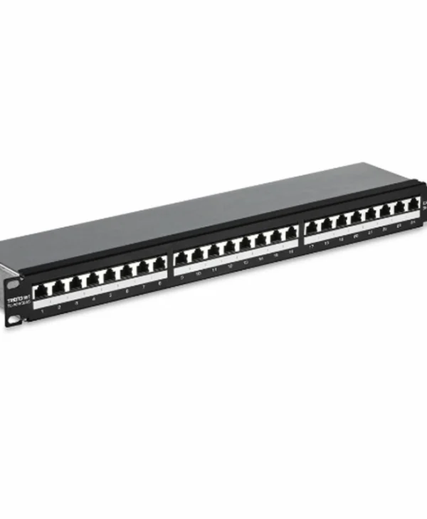 Trendnet Patch Panel Shielded για Rack 1U 19" 24 Θυρών cat6a Μαύρο TC-P24C6AS