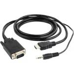 Gembird Μετατροπέας 3.5mm / HDMI male σε VGA female 1τμχ A-HDMI-VGA-03-6