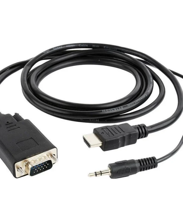 Gembird Μετατροπέας 3.5mm / HDMI male σε VGA female 1τμχ A-HDMI-VGA-03-6