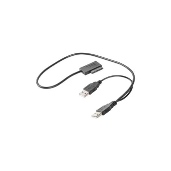 Gembird USB to SATA Αdapter for Slim SATA SSD, DVD Μαύρο (A-USATA-01)