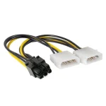 Cablexpert 6-Pin PCIe - 4-Pin Molex Cable 0.15m Πολύχρωμο CC-PSU-6 - Image 3