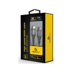 Cablexpert HDMI 2.0 Braided Cable HDMI male - HDMI male 5m Γκρι CCBP-HDMI-5M - Image 3