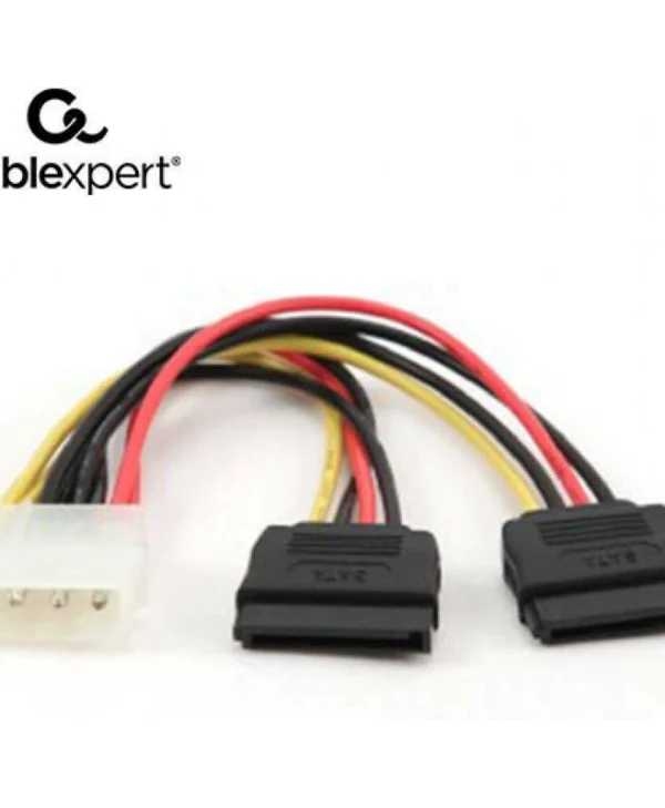 Cablexpert 4-Pin Molex - 15-Pin Sata Cable 0.3m Πολύχρωμο CC-SATA-PSY-0.3M