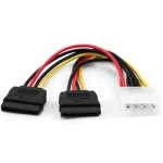 Cablexpert 4-Pin Molex - 15-Pin Sata Cable 0.3m Πολύχρωμο CC-SATA-PSY-0.3M - Image 3