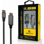 Gembird Cable DisplayPort male - HDMI male 1.8m Μαύρο (CC-DP-HDMI-4K-6) - Image 3